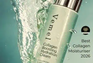 Award Winning Waterless collagen moisturiser texture with hydration droplets