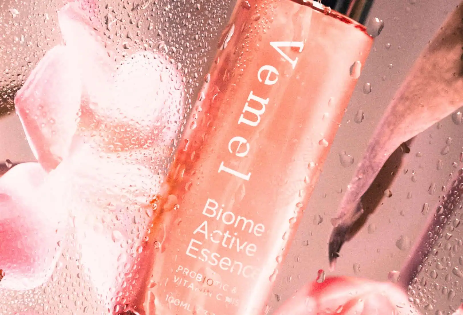 Biome Active Essence waterless probiotic mist submerged in water