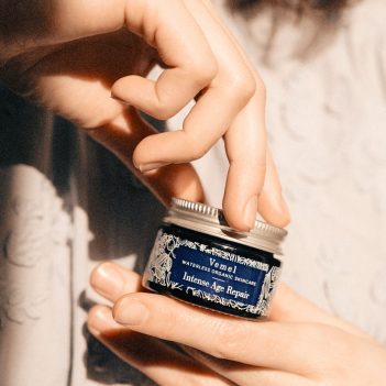 Collagen eye cream helping reduce puffiness and smooth fine lines