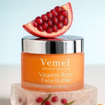 Vitamin rich face butter with pomegranate sterols for barrier support