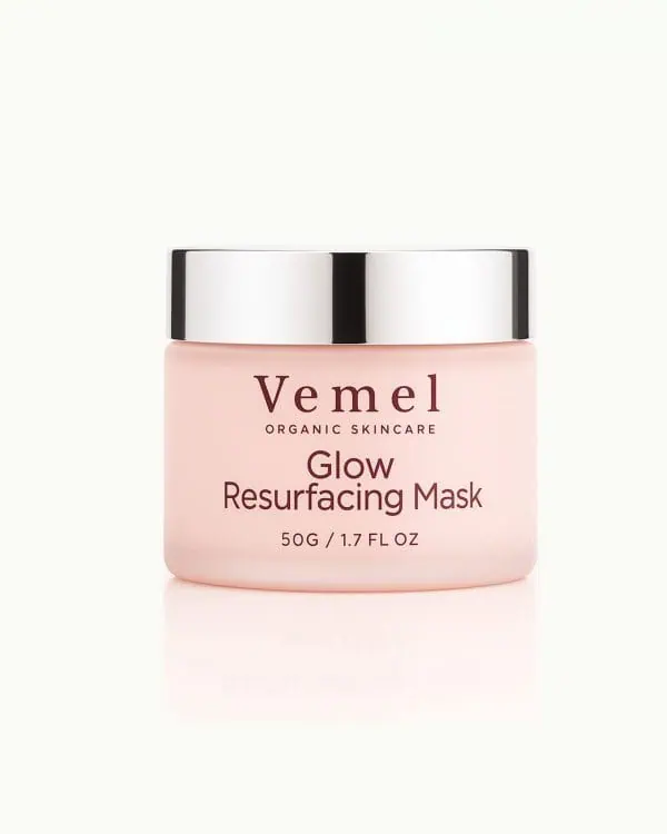 Waterless organic glow resurfacing mask supporting skin barrier and radiance