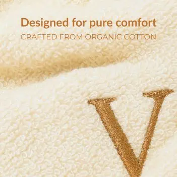 Close up of organic cotton threads used in skincare headband