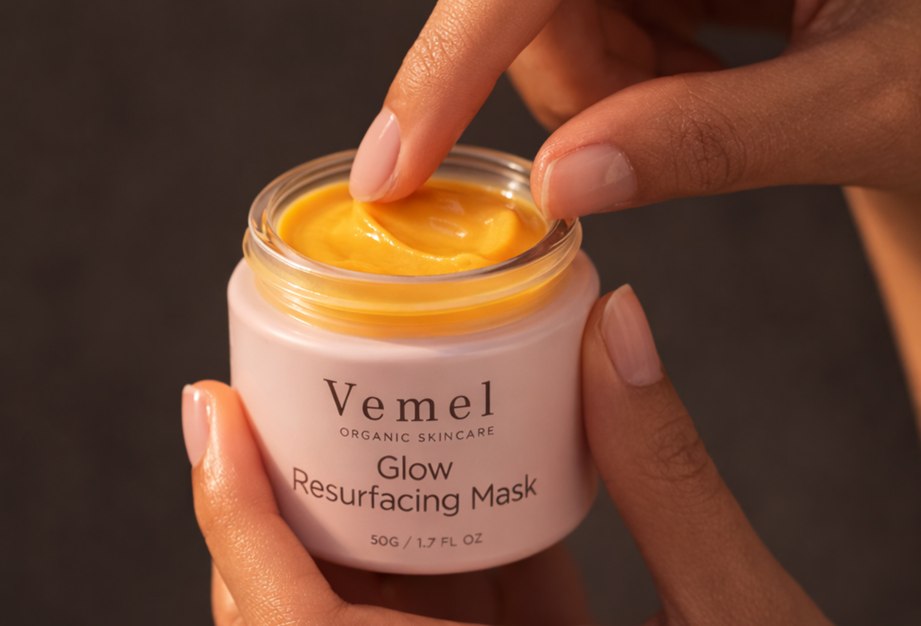 organic waterless glow resurfacing mask for skin renewal and hydration